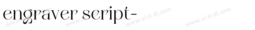 engraver script字体转换